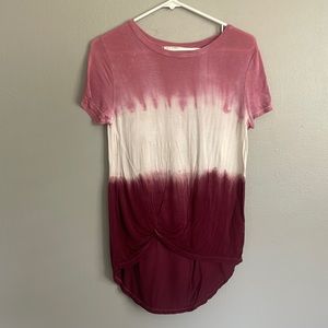 ombré color tie loose top